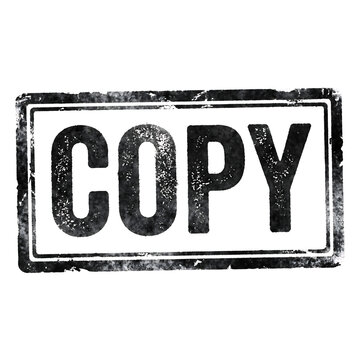 Vintage rubber stamp copy mark isolated clipart graphic element