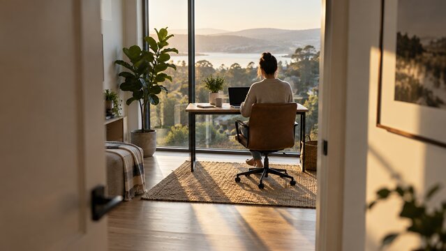 Doorway Framed Remote Home Workspace