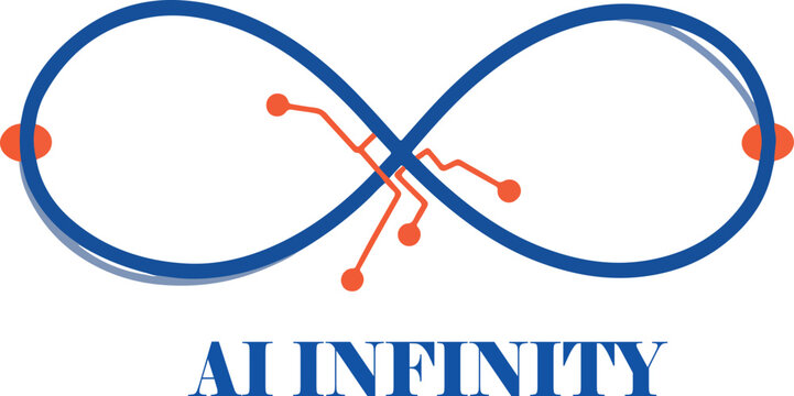  AI infinity logo icon vector .