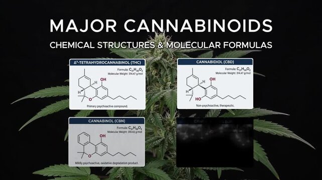 major cannabinoids table