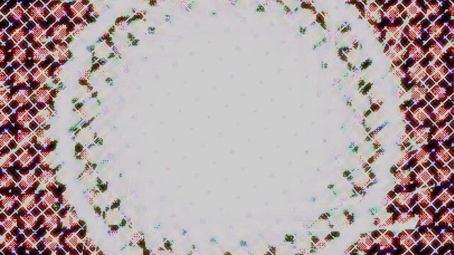 Abstract Space Warp Hyperdrive with Halftone Screen in Purple Loop