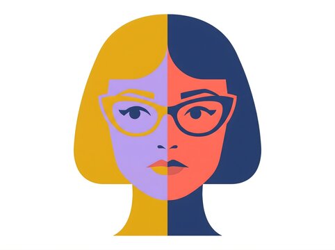 Diverse Personage A Creative Representation of Dual Personalities and Contrasting Aspects of Human Identity