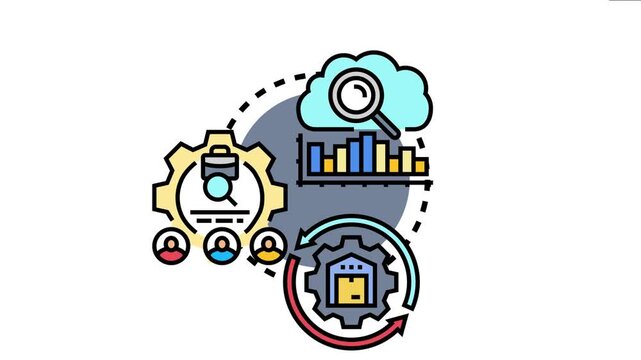 Orbital asset management concept a comprehensive system for optimizing cloud data, human resources, and supply chain logistics in a continuous business process