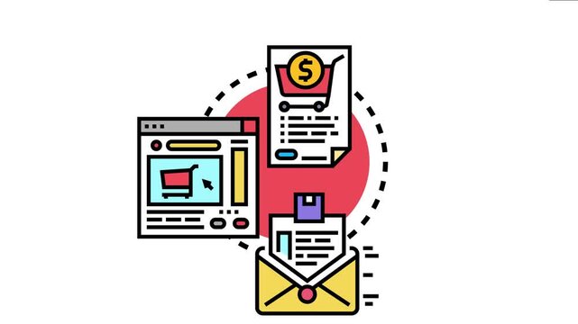 Online order authenticated workflow with a website, shopping cart document, and email confirmation, secure e commerce transactions and successful delivery processes