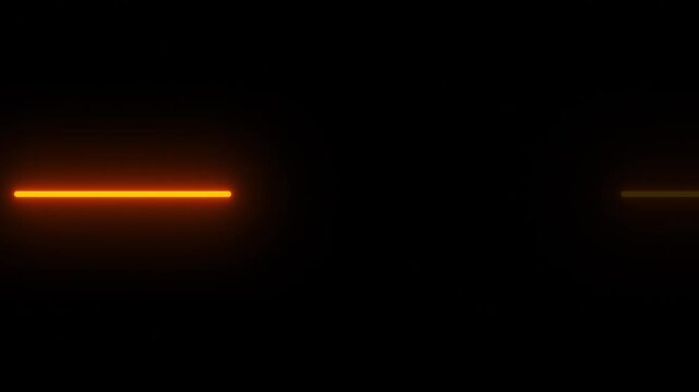 Seamless Science Fiction Accent of Fiery Amber Blaster Bolts Racing Sideways in a Flickering Loop, Isolated Neon Tracers, Digital Glow for Highlighting Information in Futuristic Overlays