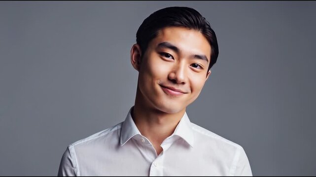 A man in a white shirt posing for a camera, a casual moment captured