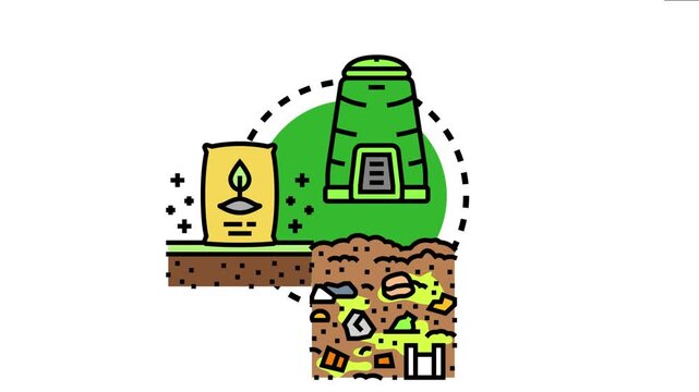 Organic waste processing through a composter transforming into nutrient rich soil, supporting sustainable agriculture and ecological balance