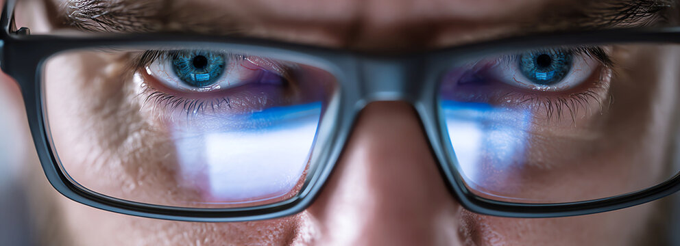 man with glasses, AI generated