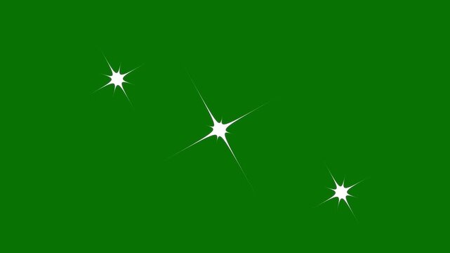 Mystic Starfall Animation in 4K   Luminous Sparkles, Magical Twinkling Stars, Celestial Glow, Shimmering Light Particles, Dreamy Night Sky Effects, Vibrant Green Screen Background