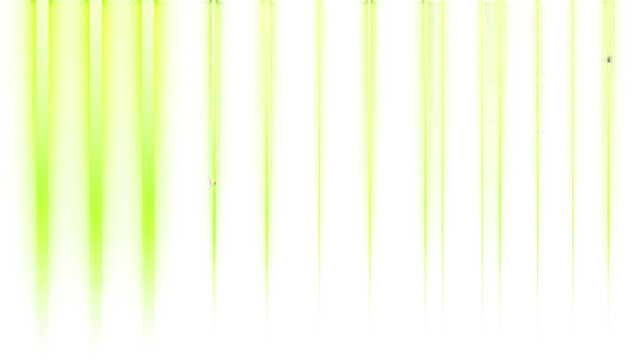 Yellow green vertical light ray effect and abstract flare, transparent background PNG