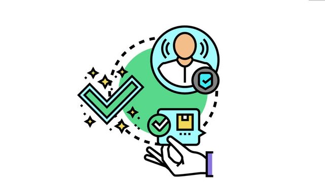 Originator approval confirmed showing a secure online process, transaction, or project being successfully validated and completed with a digital checkmark, ensuring data integrity and user trust