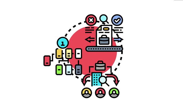Osi model application layer icon network communication, data exchange processes, and user interaction through connected devices for various tasks and information transfer
