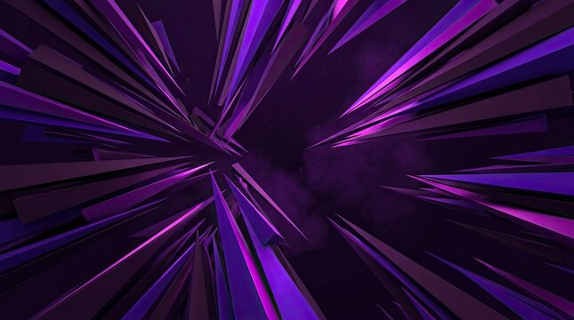 Abstract purple shapes zooming out into space
