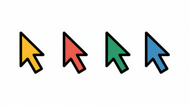 Click icon set. pointer arrow icon. cursor icon vector