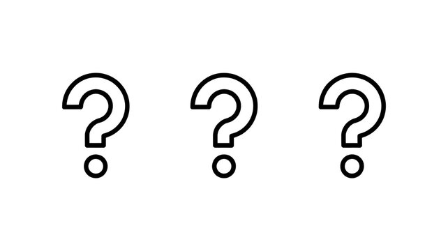 Comment question line icon set. faq line icon. question and answer pictogram. inquire bubble. ask or request sign. frequently asked questions icon for Ui designs.