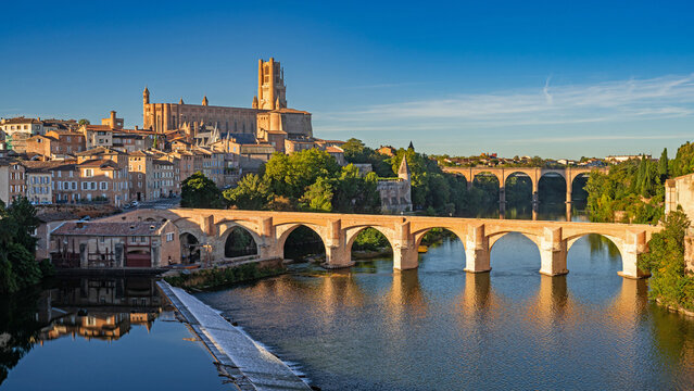 Albi, France - Panoramic view of the historic old town of Albi