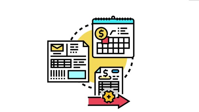 Debt collection process involving an overdue payment notification, demonstrating financial management to avoid late fees, and emphasizing the importance of timely billing and payment