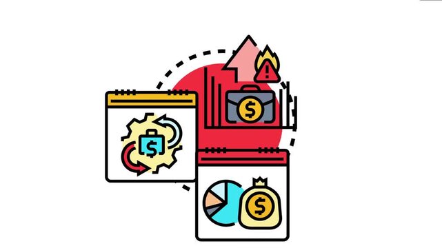Financial management concept showing rising business overhead costs, requiring careful planning, expense analysis, and optimal resource allocation for economic efficiency