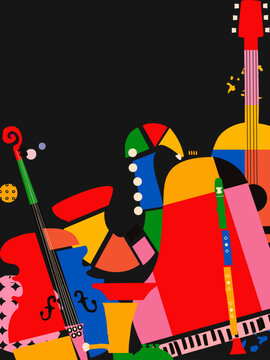 Abstract Jazz Music Festival Illustration