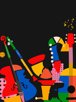 Abstract Jazz Music Festival Illustration