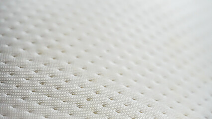 Naklejka premium Close up detail of white textured mattress cover fabric background
