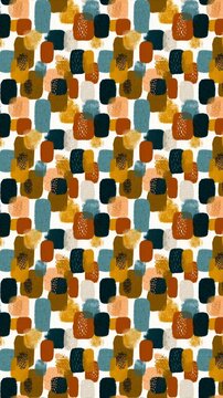 seamless autumn themed pattern in morandi colors vertical background 