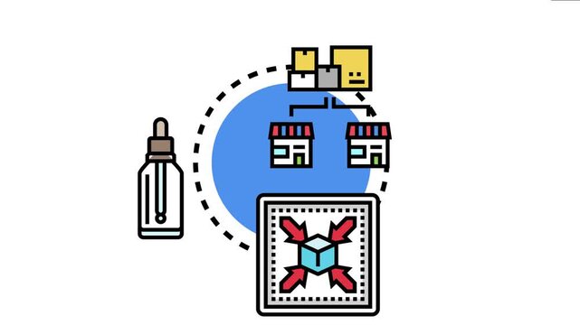 Package drop chute concept efficient delivery, logistics, and distribution of goods from warehouses to various retail stores and service points
