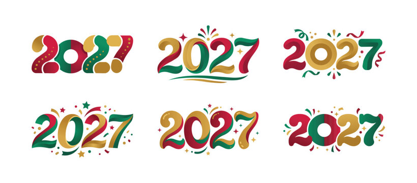 Celebrating the arrival of 2027 with vibrant colorful and artistic new year designs full of hope and joyful