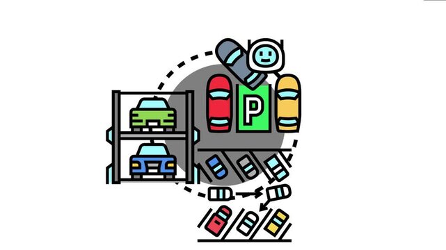 Smart parking system detecting vacant and occupied spots for efficient vehicle parking, using sensors and digital technology to optimize space in a multi level and outdoor lot