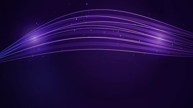 Neon Violet Silk Wave Loop Glowing Ribbon Motion Graphic