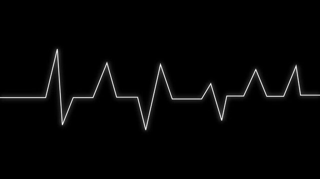 simple plus bitrate bar line animation in dark background 4k stock video footage