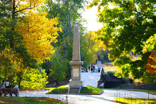 The Concord Minute Man by the Old North Bridge