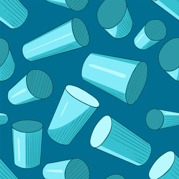 Vector Seamless Pattern of Geometric Shapes