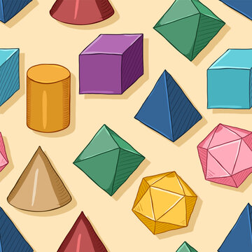 Vector Seamless Pattern of Geometric Shapes