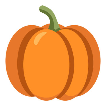 Vector Flat Design Icon of Pumpkin