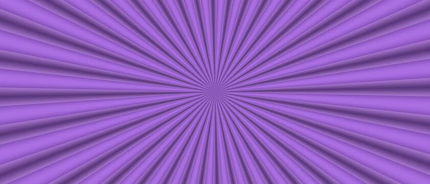 Purple radial ridges converge at a central point in a symmetrical abstract background