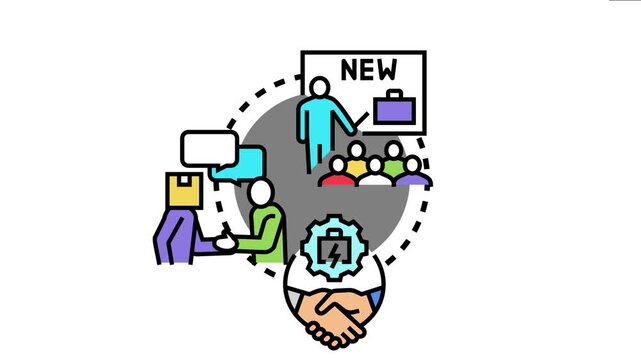 Illustrating a comprehensive cycle of partnership advocacy. Including presenting new ideas. Fostering communication with clients