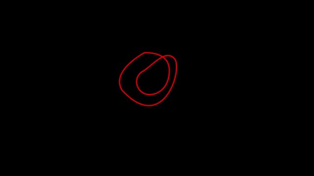 Scribble Circle animation, Hand-drawn circle highlight animation video, handwritten round stroke, scribble highlight overlay for editing and presentation hand-drawn, 4k circle animation