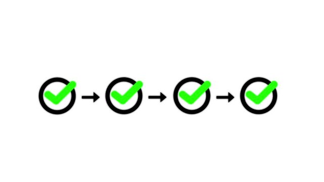 Business checklist workflow project task management concept. Project tracking, isolated on a transparent background. motion graphic of management checklist concept.