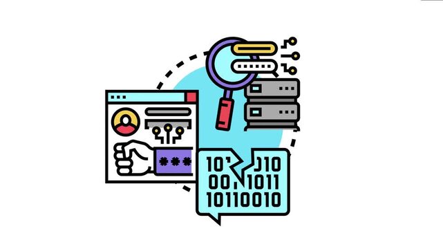 Password cracking concept a hacker searching for hidden credentials, gaining unauthorized access to digital data, and compromising network security systems