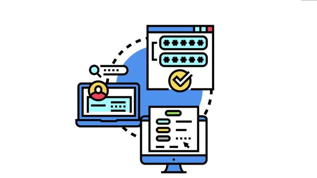 Digital devices show a modern authentication process, a secure, passwordless login method for user access and identity verification in online systems