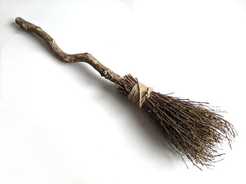 Halloween Wooden Besom Broom Collection Cutout PNG Assets