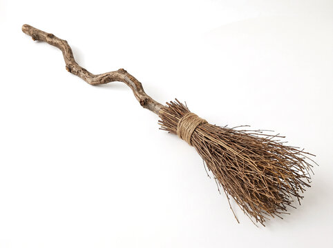 Halloween Wooden Besom Broom Collection Cutout PNG Assets