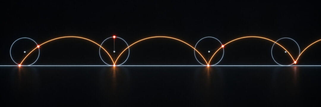 Cycloid Curve Rolling Circle Point Path