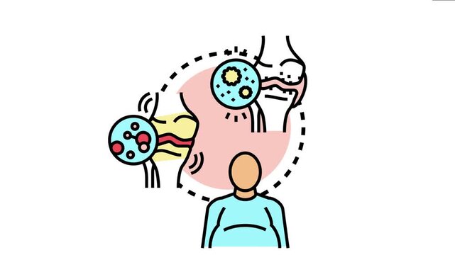 Articulating the chronic inflammation and swelling affecting joints in the body, depicting the pain and discomfort associated with ongoing medical conditions and mobility issues