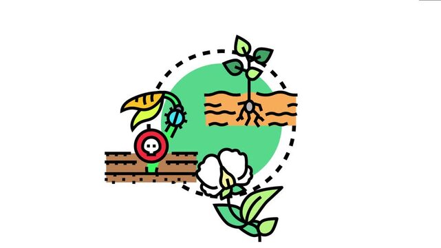 Persistent plant life growing with strong roots, blooming against adversity, and developing even when facing a danger sign, resilience and constant growth