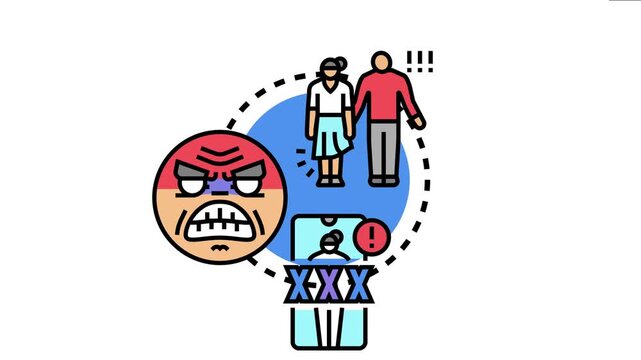 Personal attack concept vulnerability from online cyberbullying, digital harassment, and emotional distress from exposed personal data and abusive messages