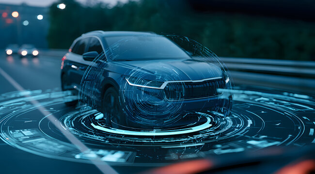 Modem automobiles utilize 360-degree radar for detecting obstacles and guiding routes. In the future, digital interfaces will show scanning data to offer safe driving support and enhance smart auto sy