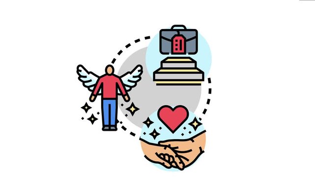 Personal life transition concept career achievements, self development with growth, and the importance of loving relationships for a balanced and evolving journey