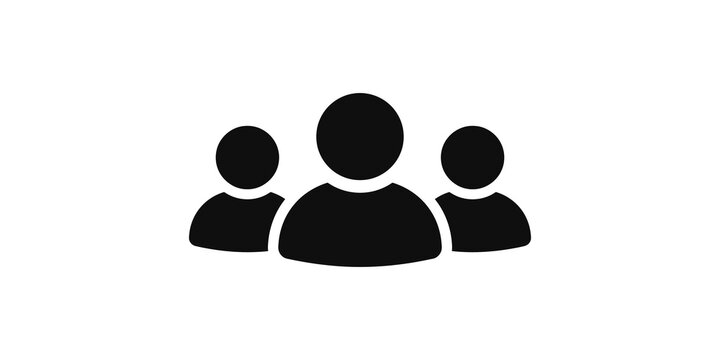 People group icon for community and team collaboration visual design.